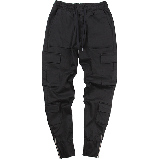 8 Pocket Cargo Jogger Pants [Black],NOT4NERD