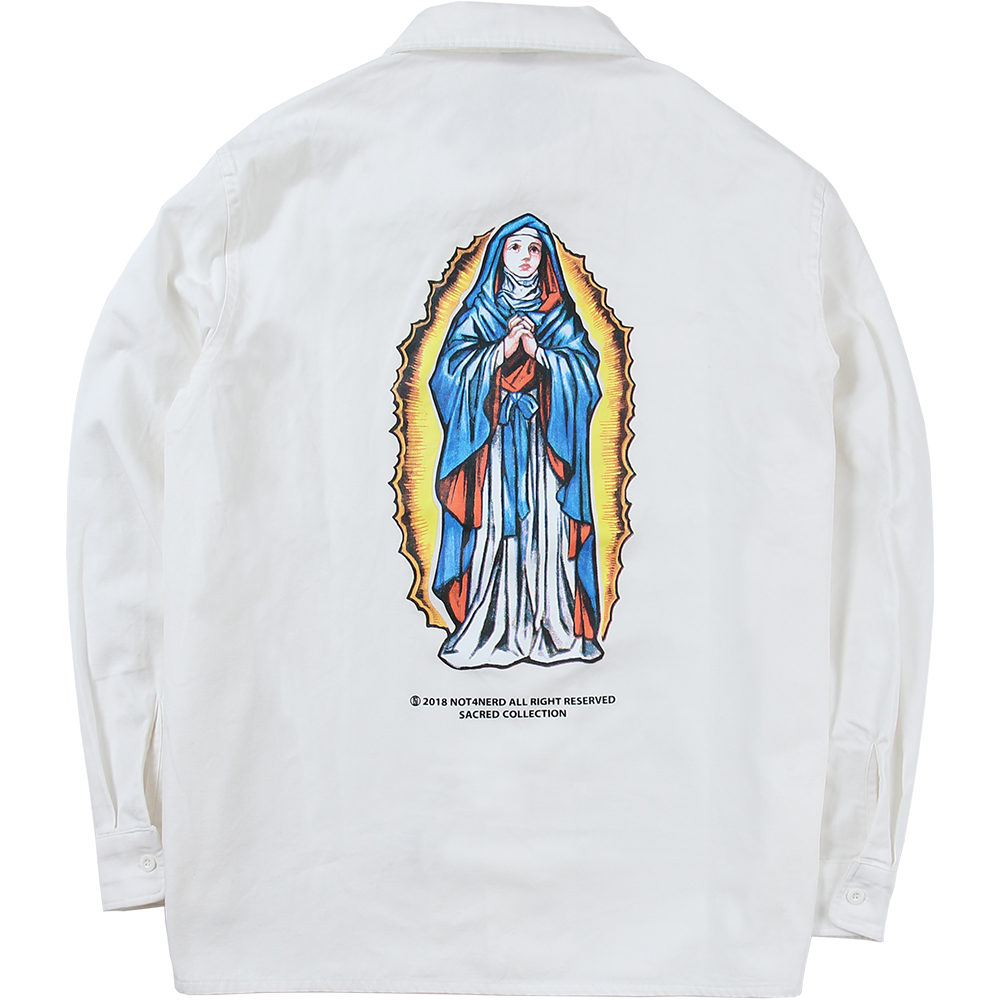 The Virgin Mary Shirts [White],NOT4NERD
