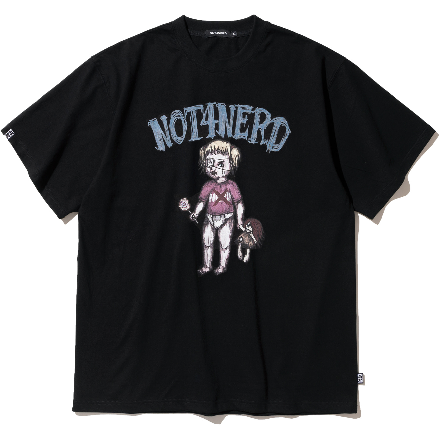Little Girl T-Shirts - Black,NOT4NERD