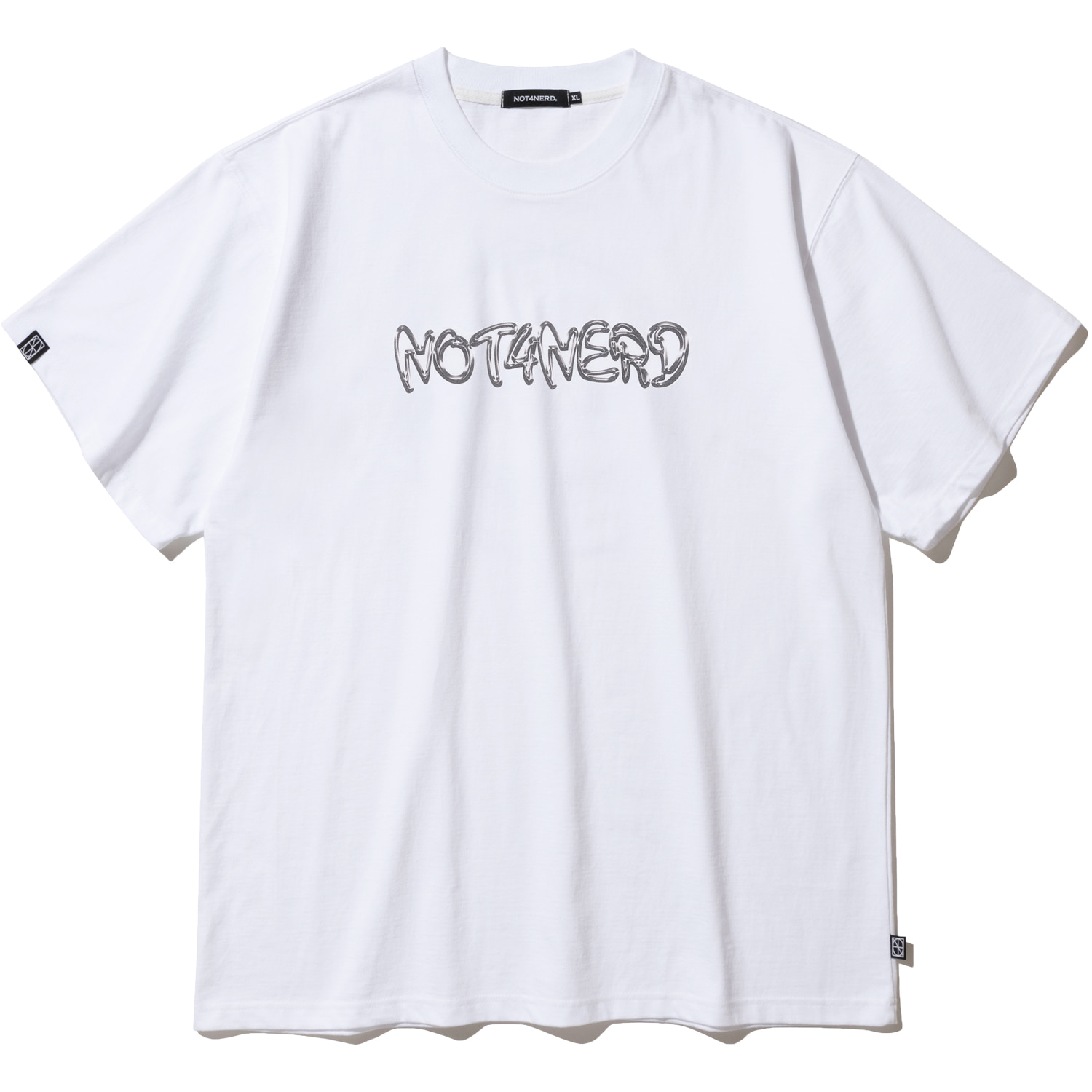 Metal Logo T-Shirts - White,NOT4NERD