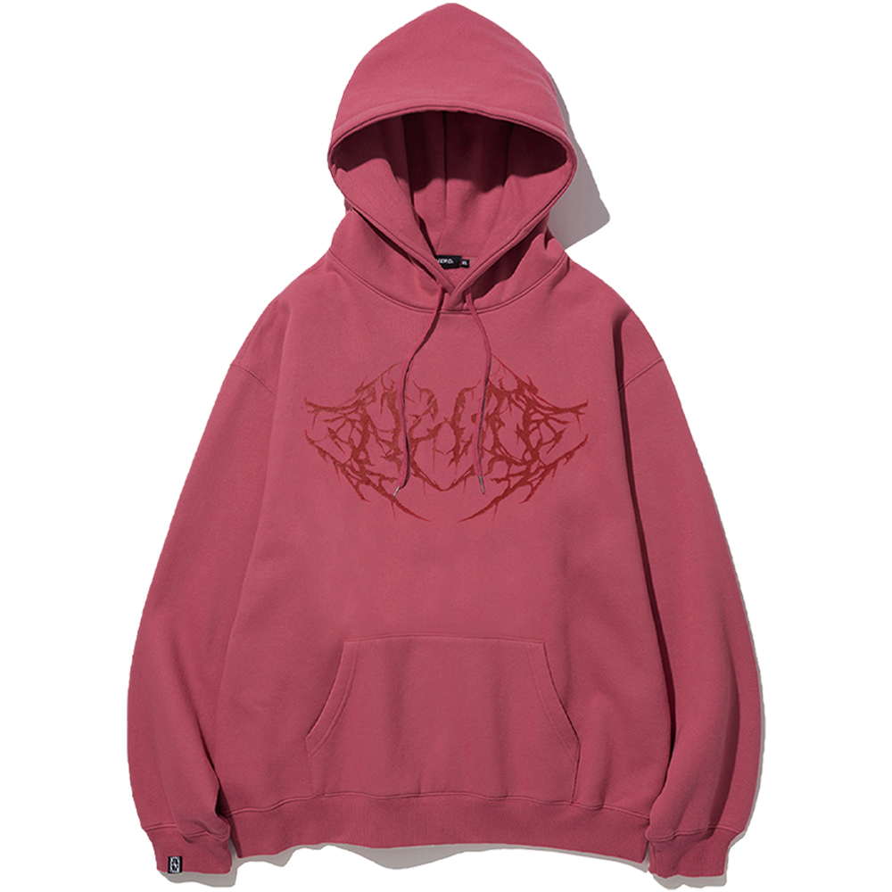 Root Logo Pullover Hood - Pink,NOT4NERD