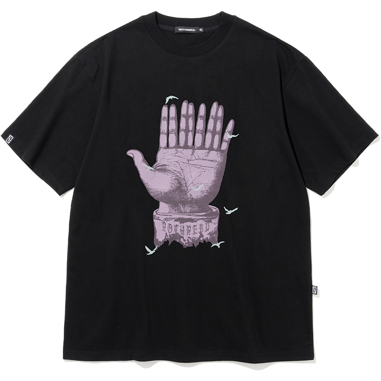 [4월 19일 예약배송] 9Fingers T-Shirts - Black,NOT4NERD