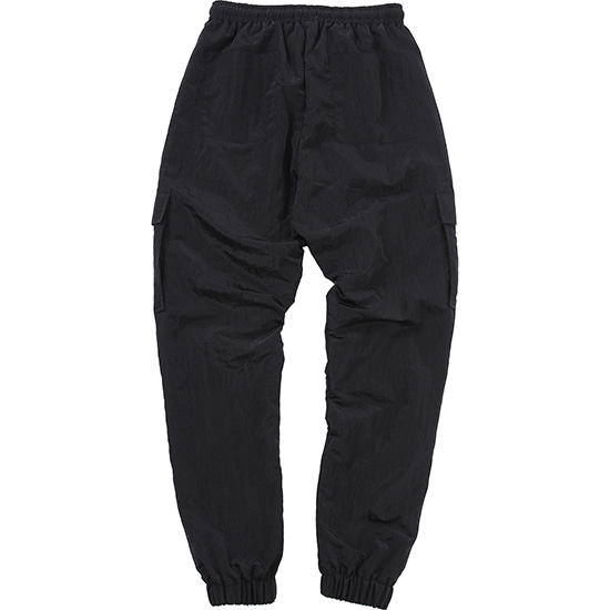 Nylon Metal Cargo Jogger Pants [Black],NOT4NERD
