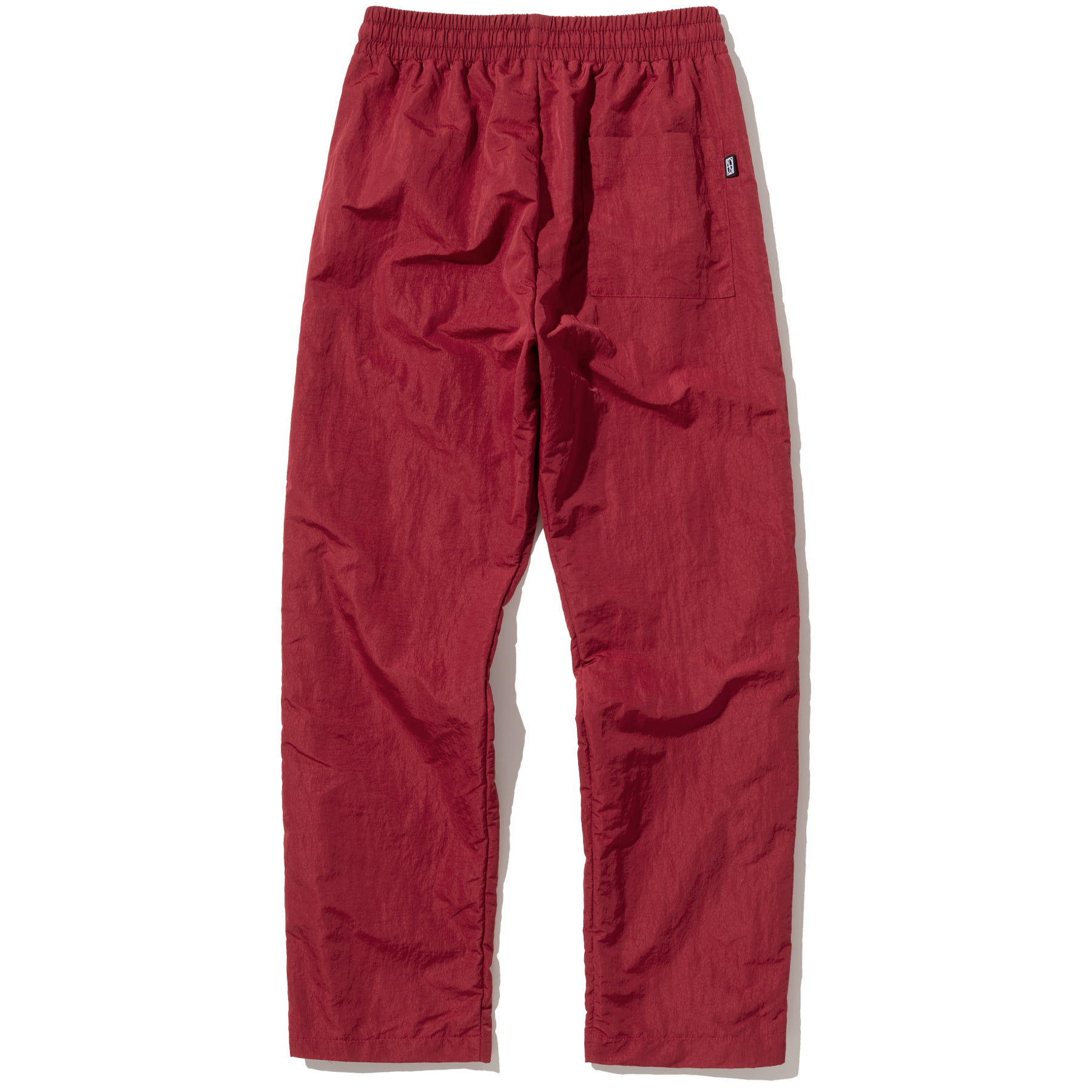 Two Way Side Zipper Nylon Pants - Red,NOT4NERD