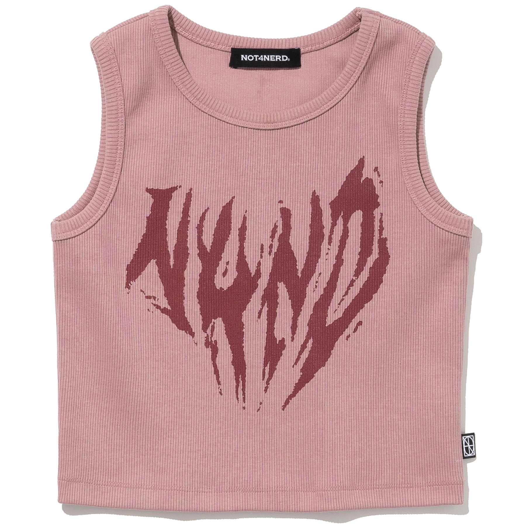 W Heart N4ND Logo Sleeveless - Pink,NOT4NERD