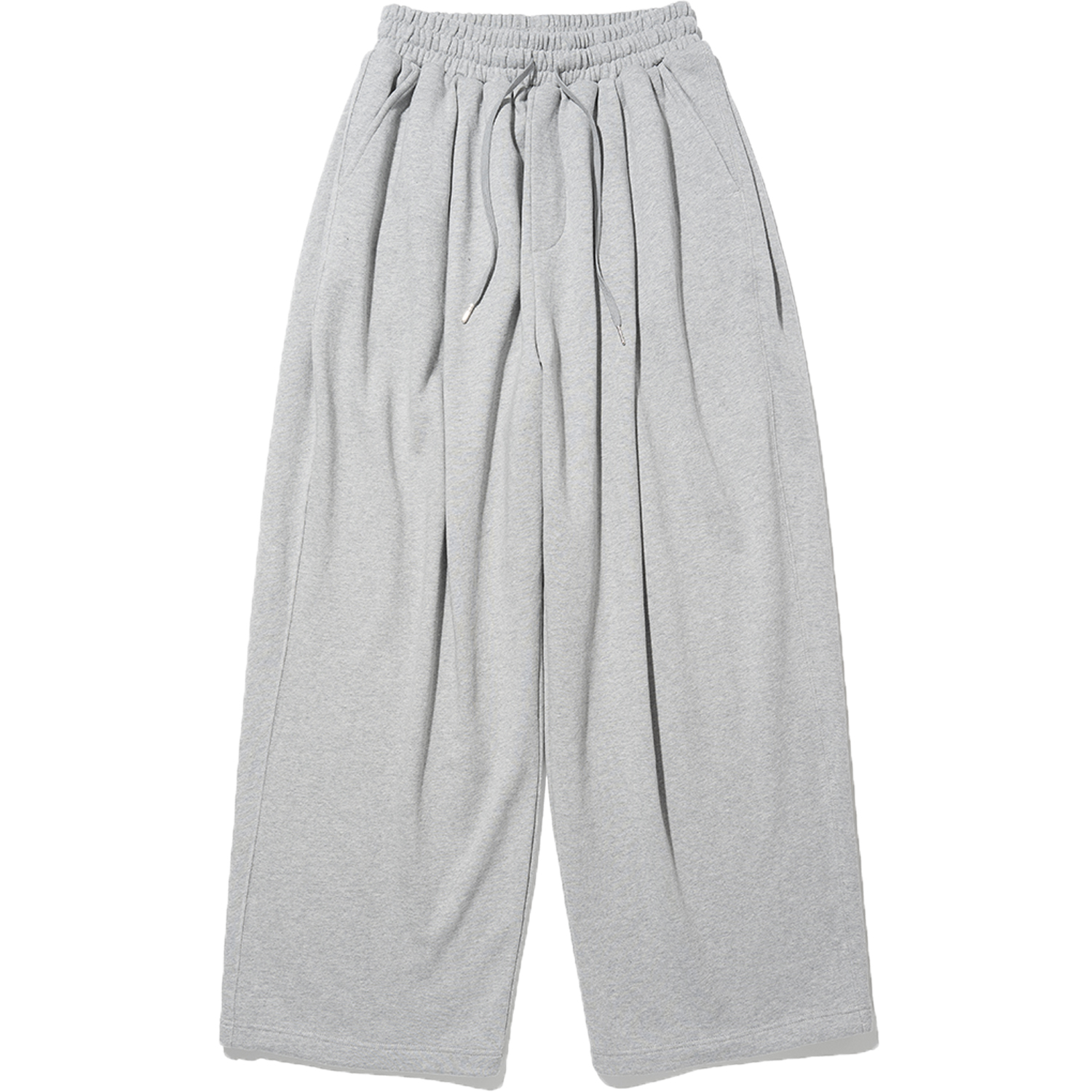 3Tuck Wide Sweat Pants - Grey,NOT4NERD