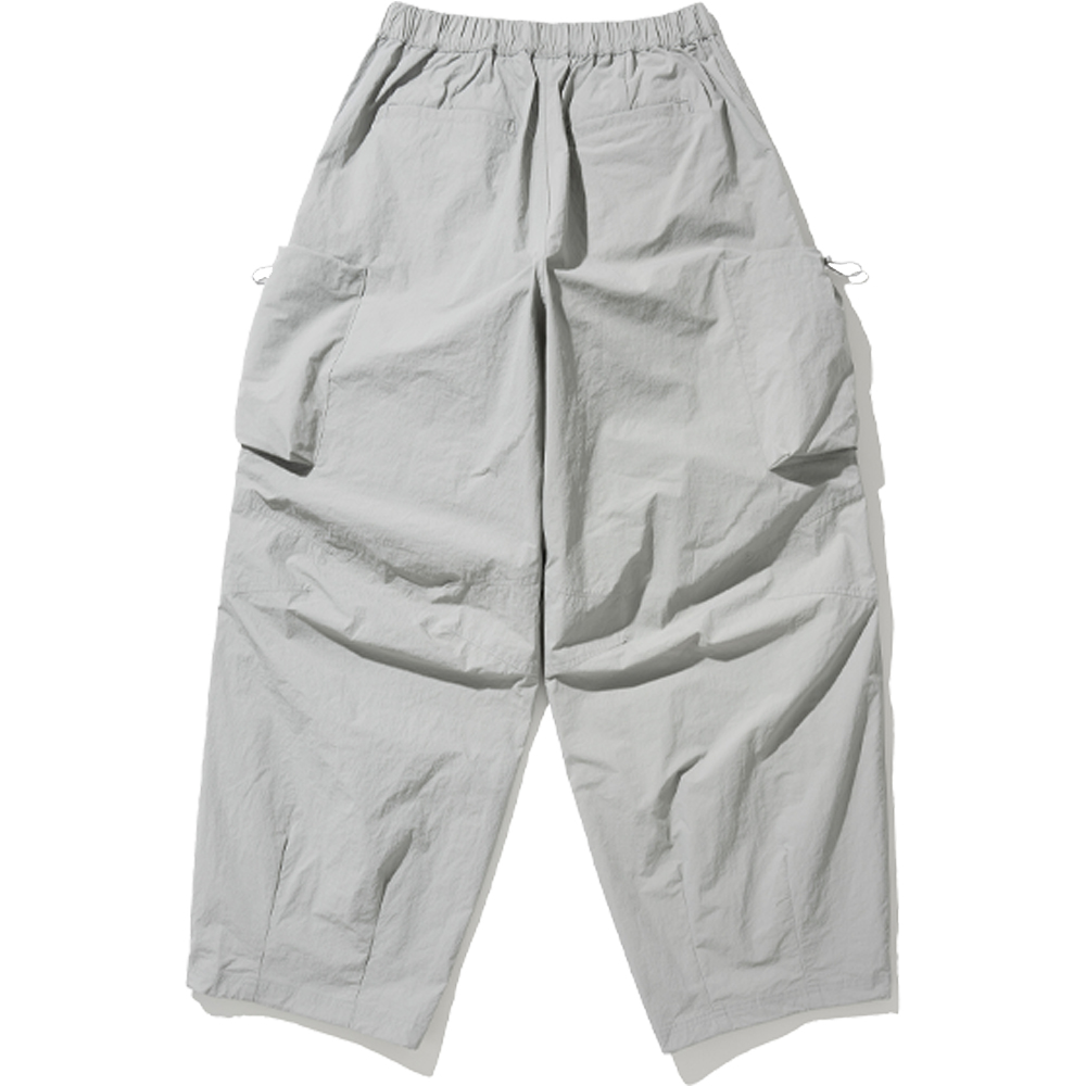 Nylon Big Pocket Parachute Pants -  Light Grey,NOT4NERD