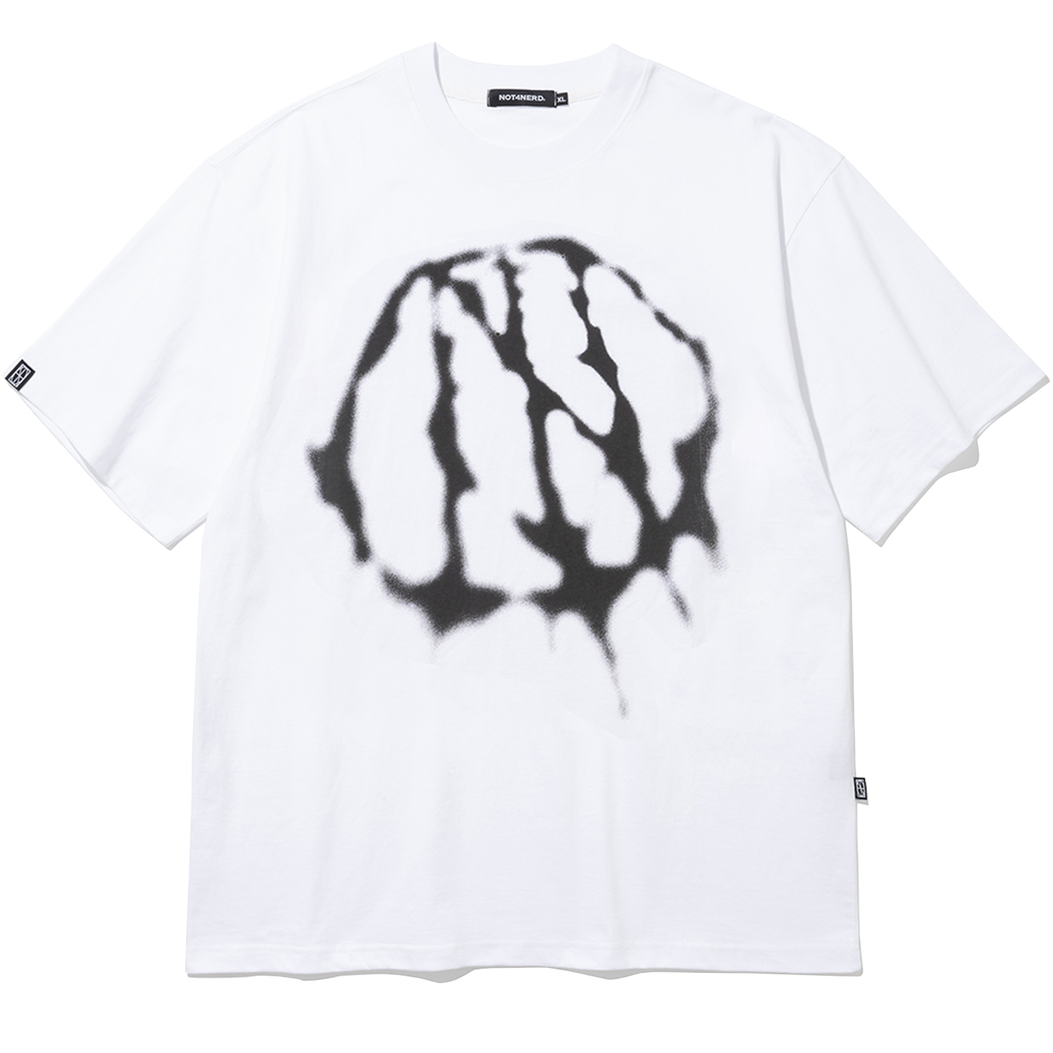 Ink Bleed T-Shirts - White,NOT4NERD