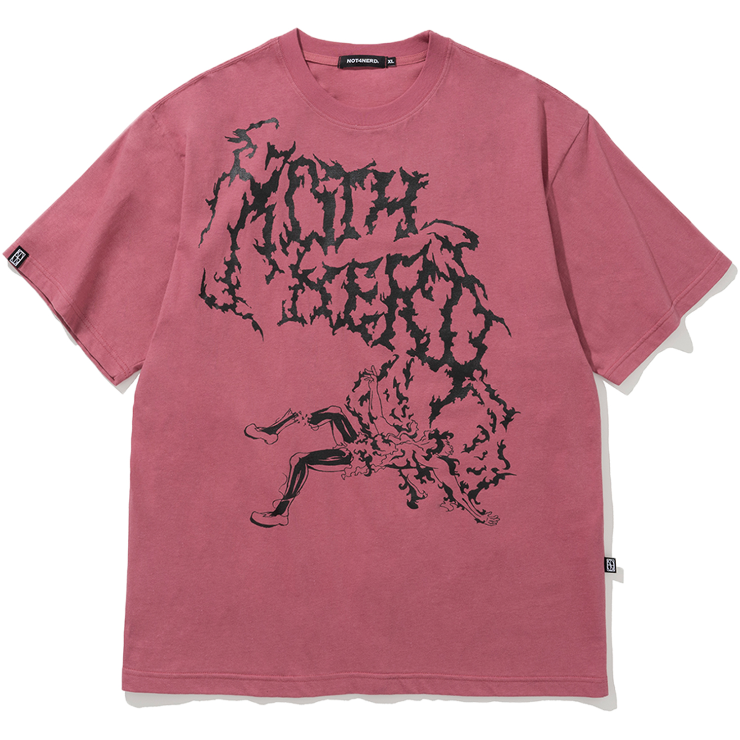 [4월 19일 예약배송] Scream T-Shirts - Dark Pink,NOT4NERD