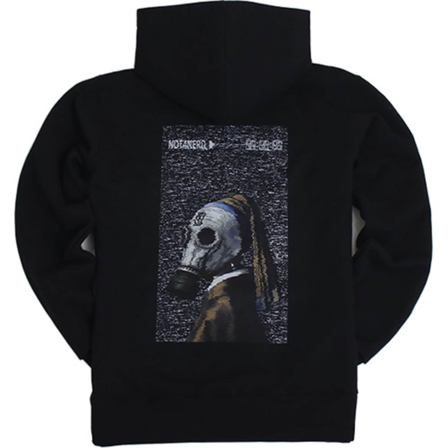Girl with a mask Pullover Hood [Black],NOT4NERD