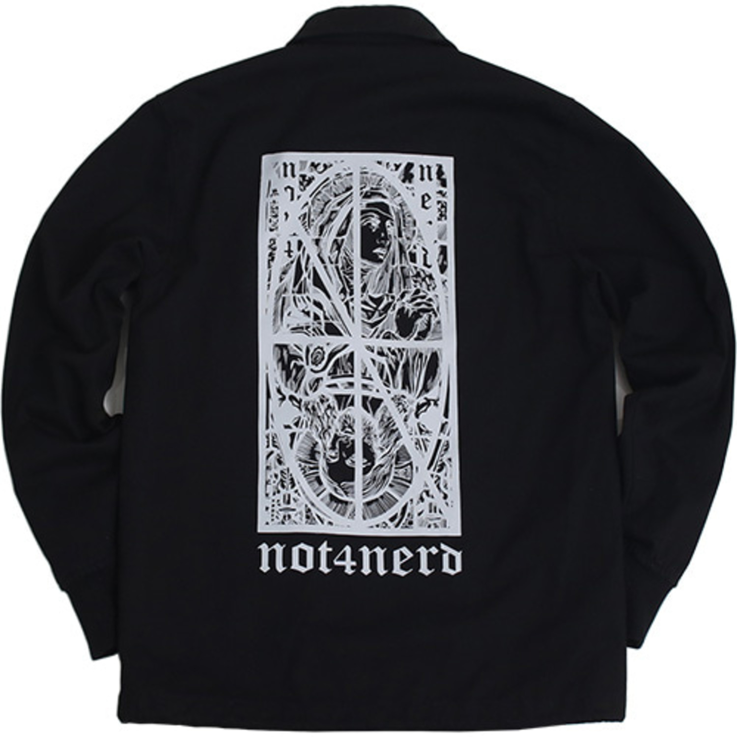 Two Faces Twill Coach Jacket [Black],NOT4NERD