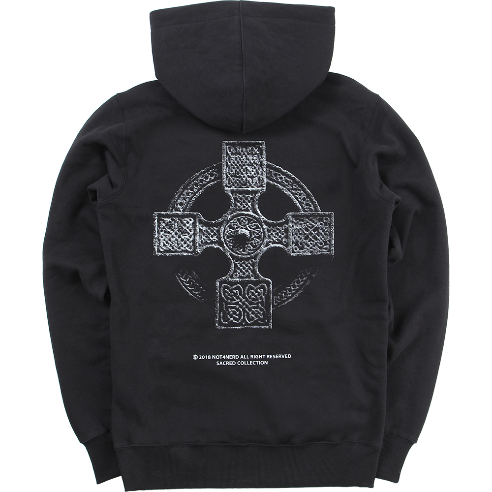 Cross Stone Pullover Hood [Black],NOT4NERD