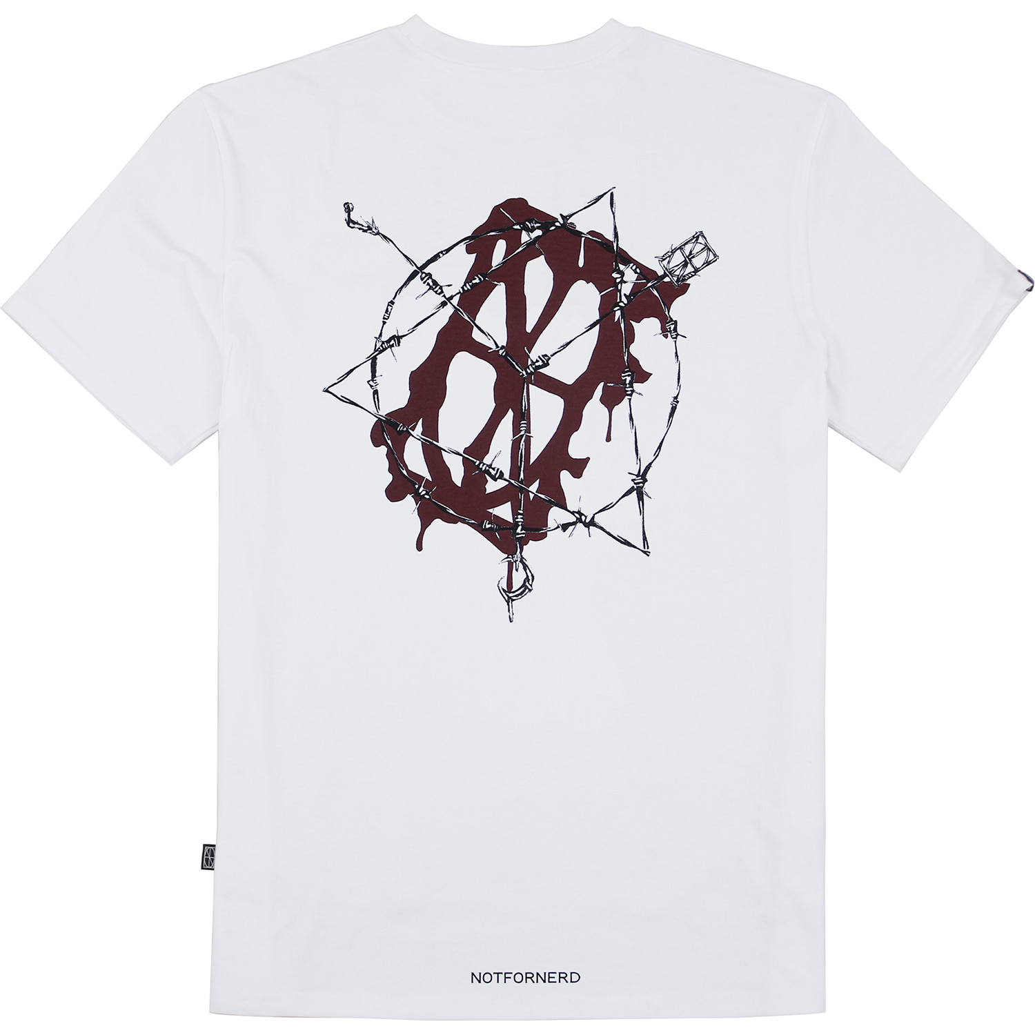 Wire Entanglement T-Shirts [White],NOT4NERD