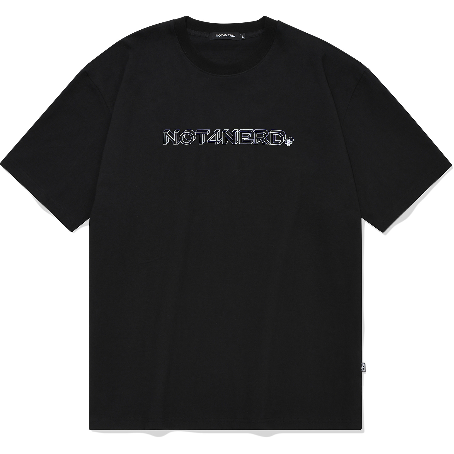 3D Line Logo T-Shirts Black,NOT4NERD