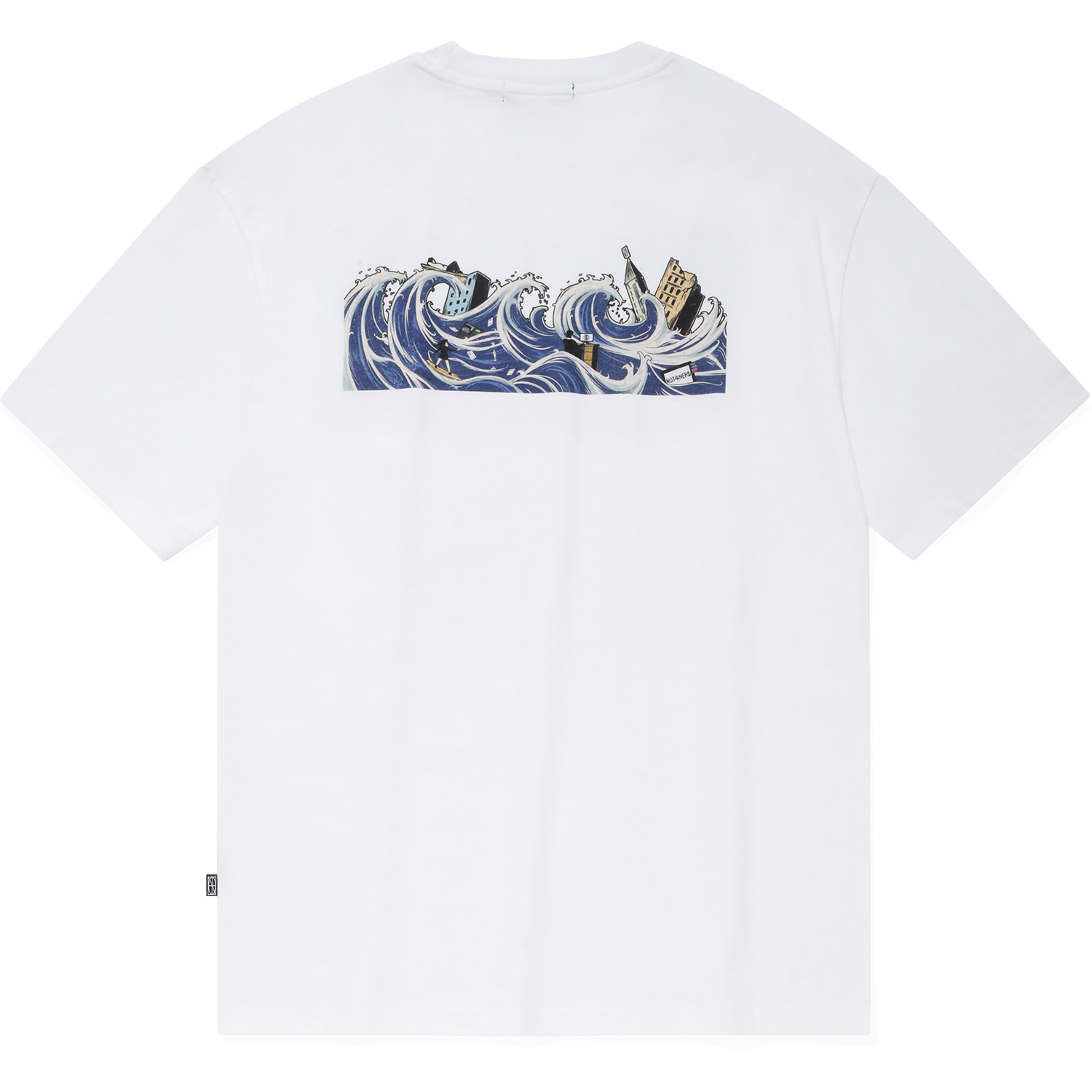Tidal Wave T-Shirts White,NOT4NERD