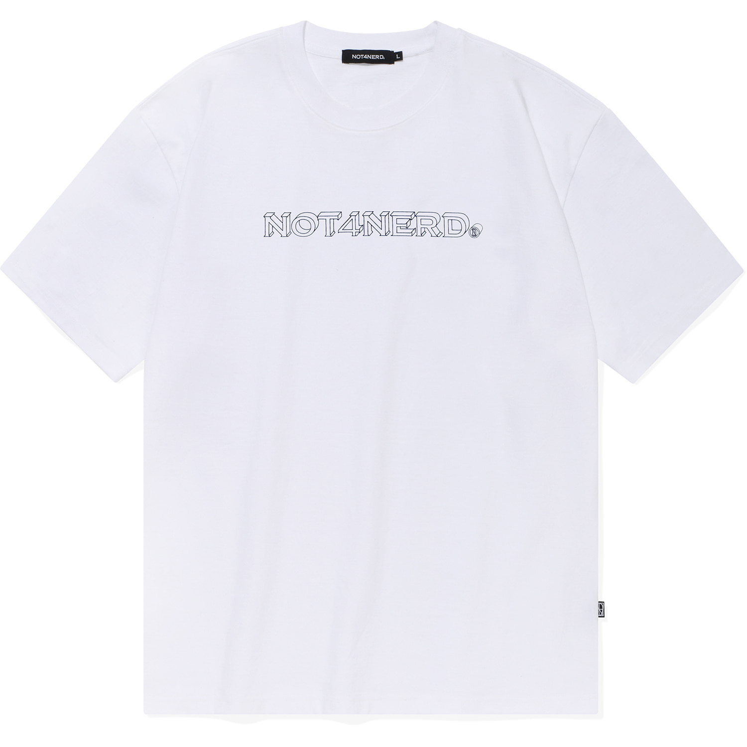 3D Line Logo T-Shirts White,NOT4NERD