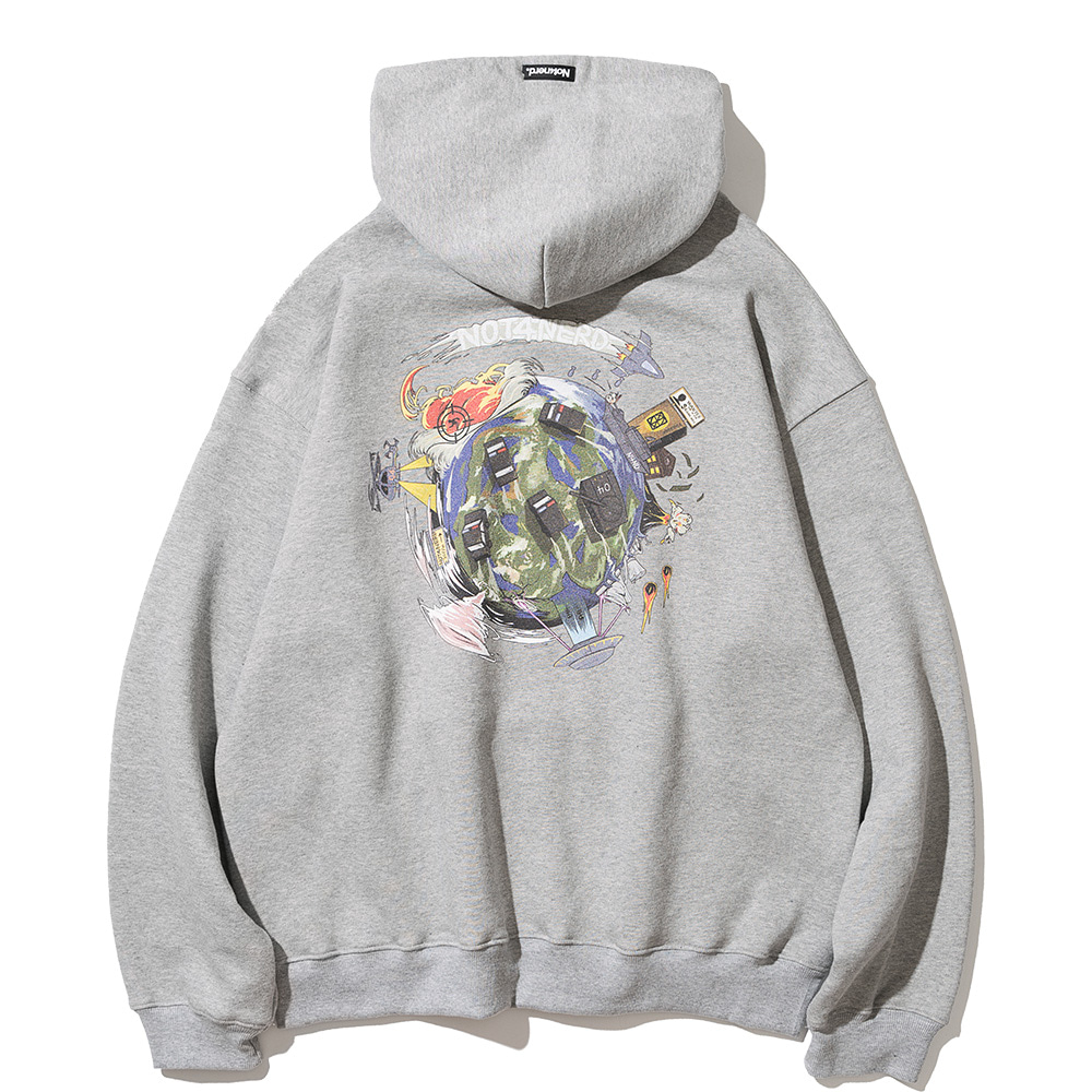 Chase Pullover Hood Grey,NOT4NERD
