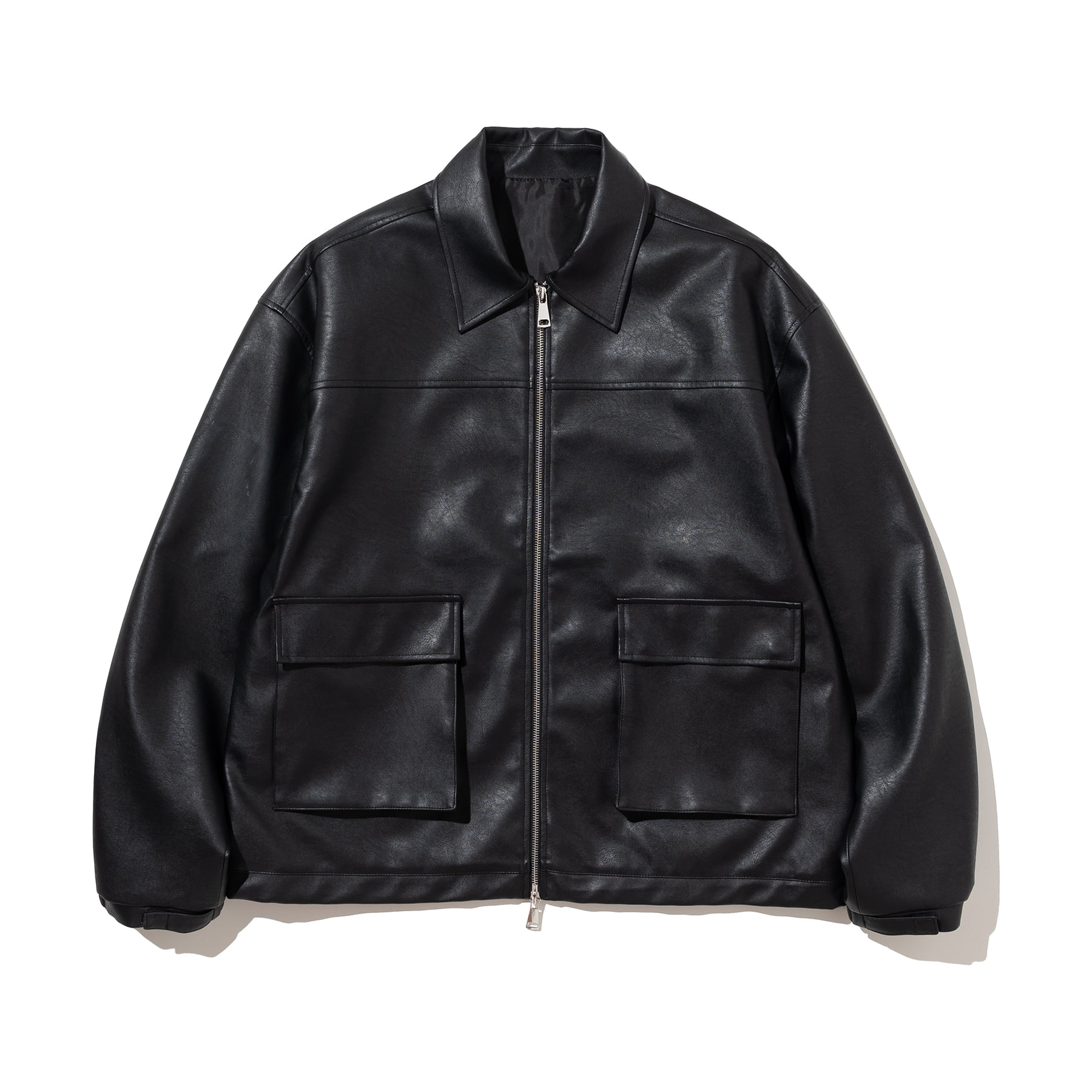 Vegan Leather Single Jacket - Black,NOT4NERD