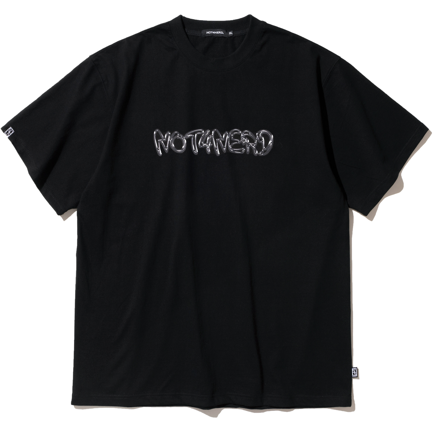 Metal Logo T-Shirts - Black,NOT4NERD