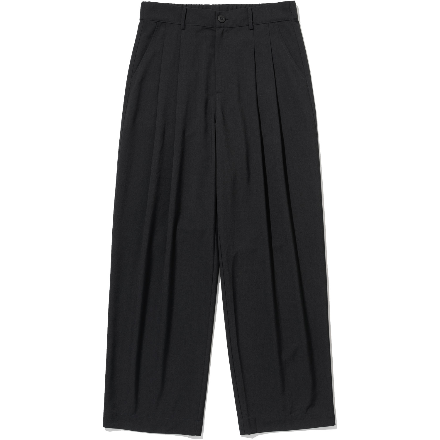 TR Two Tuck Wide Pants - Charcoal,NOT4NERD