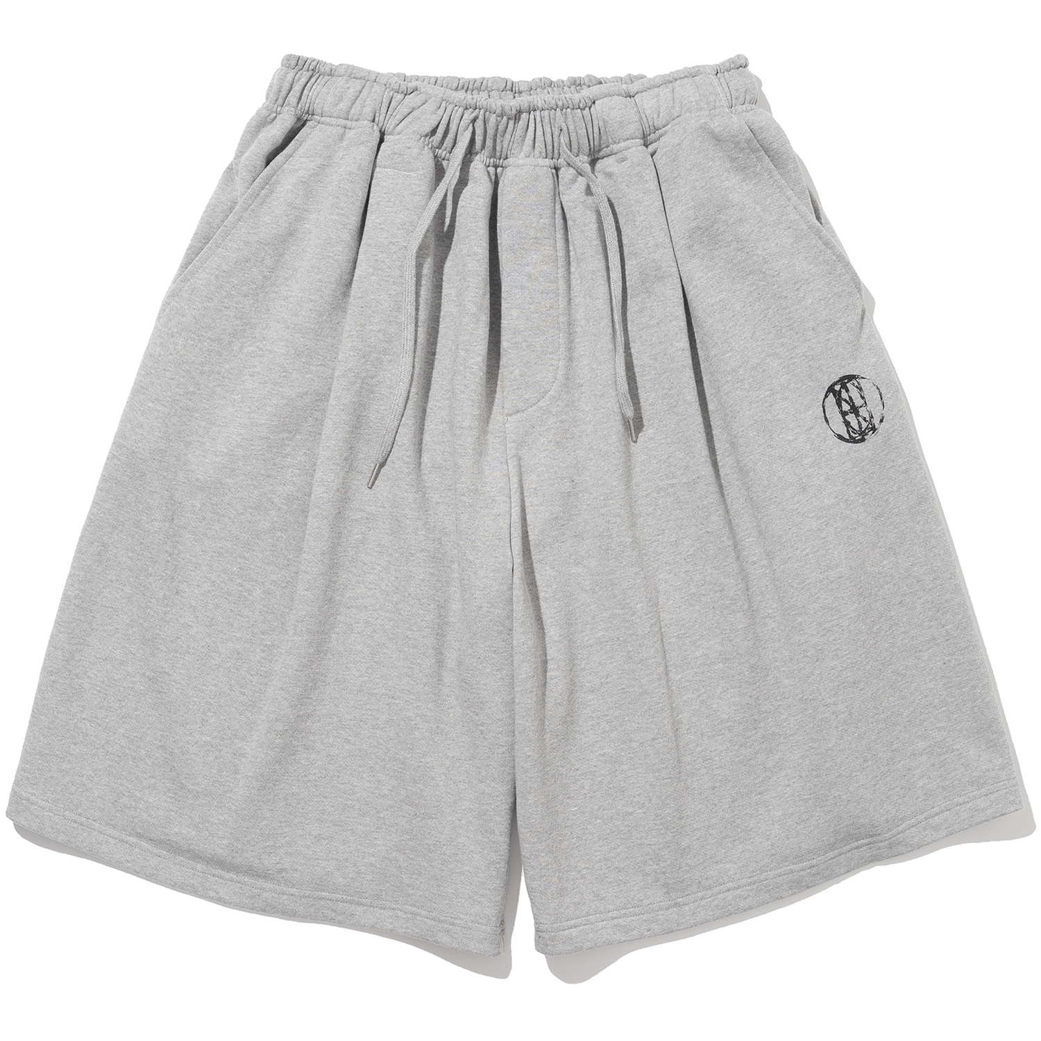 Bermuda One Tuck Sweat Shorts - Grey,NOT4NERD