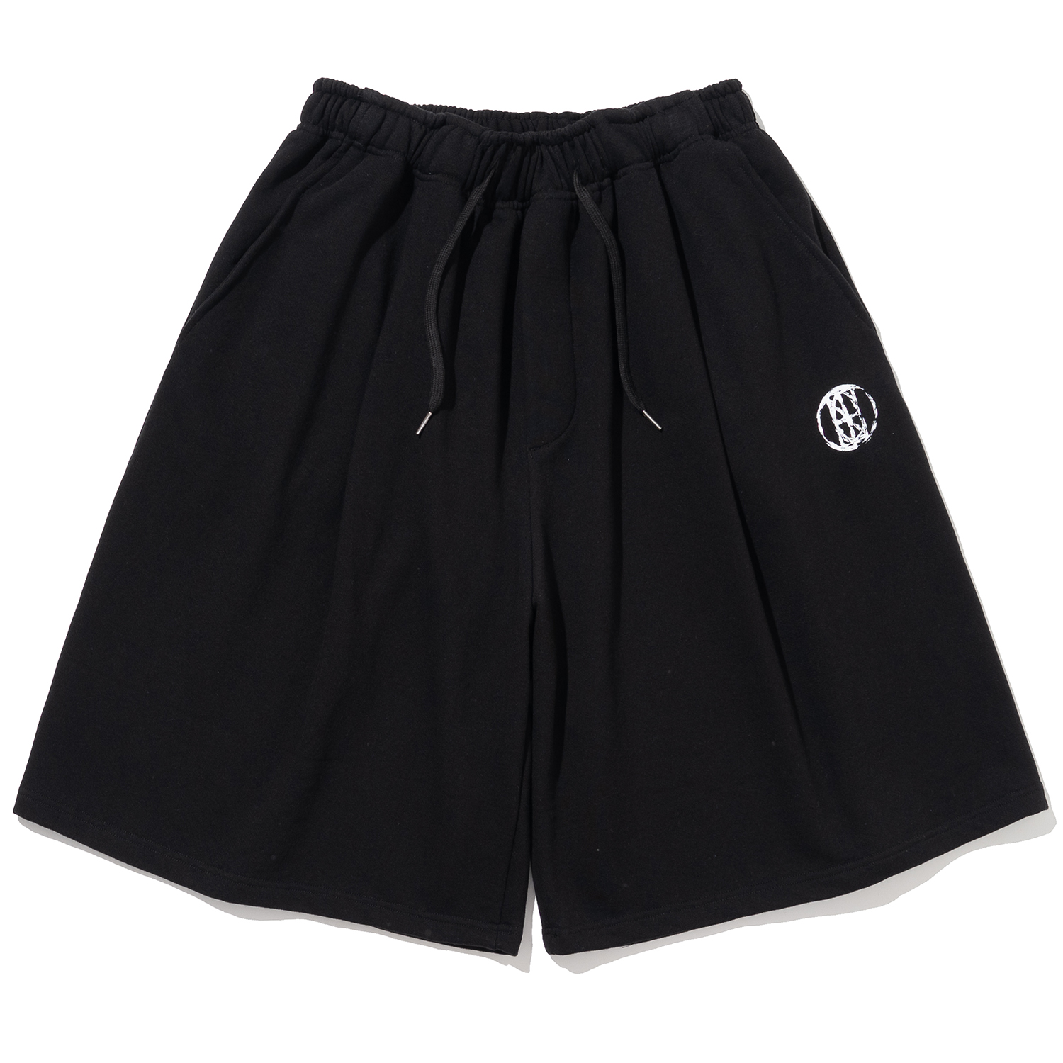 Bermuda One Tuck Sweat Shorts - Black,NOT4NERD