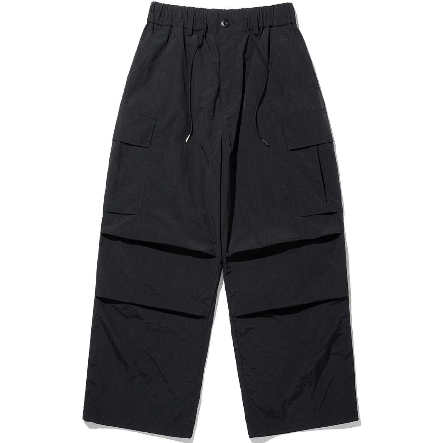 [4월 29일 예약배송] Parachute Nylon Cargo Pants - Black,NOT4NERD
