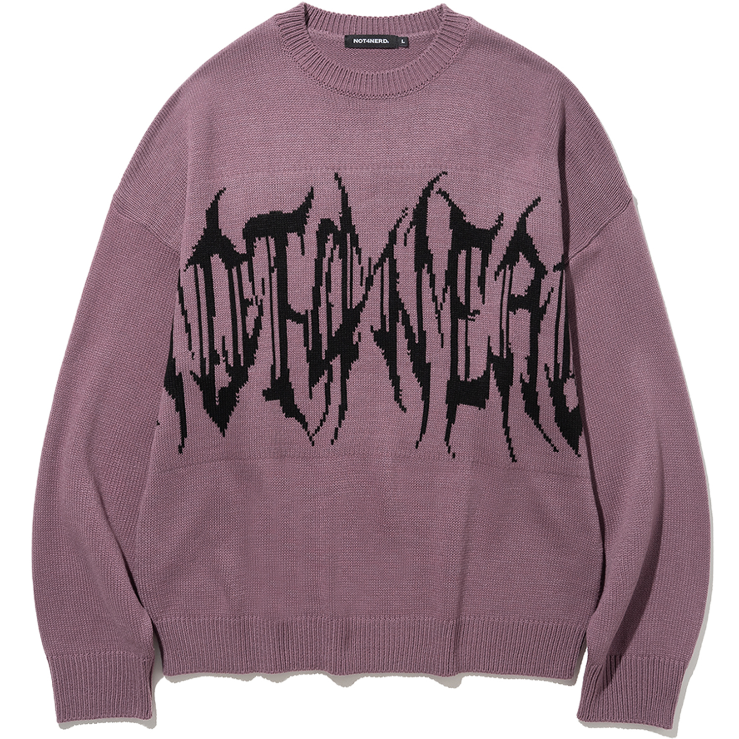 Wild Logo Knit Sweater - Purple,NOT4NERD