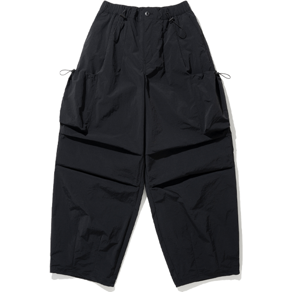 Nylon Big Pocket Parachute Pants -  Black,NOT4NERD