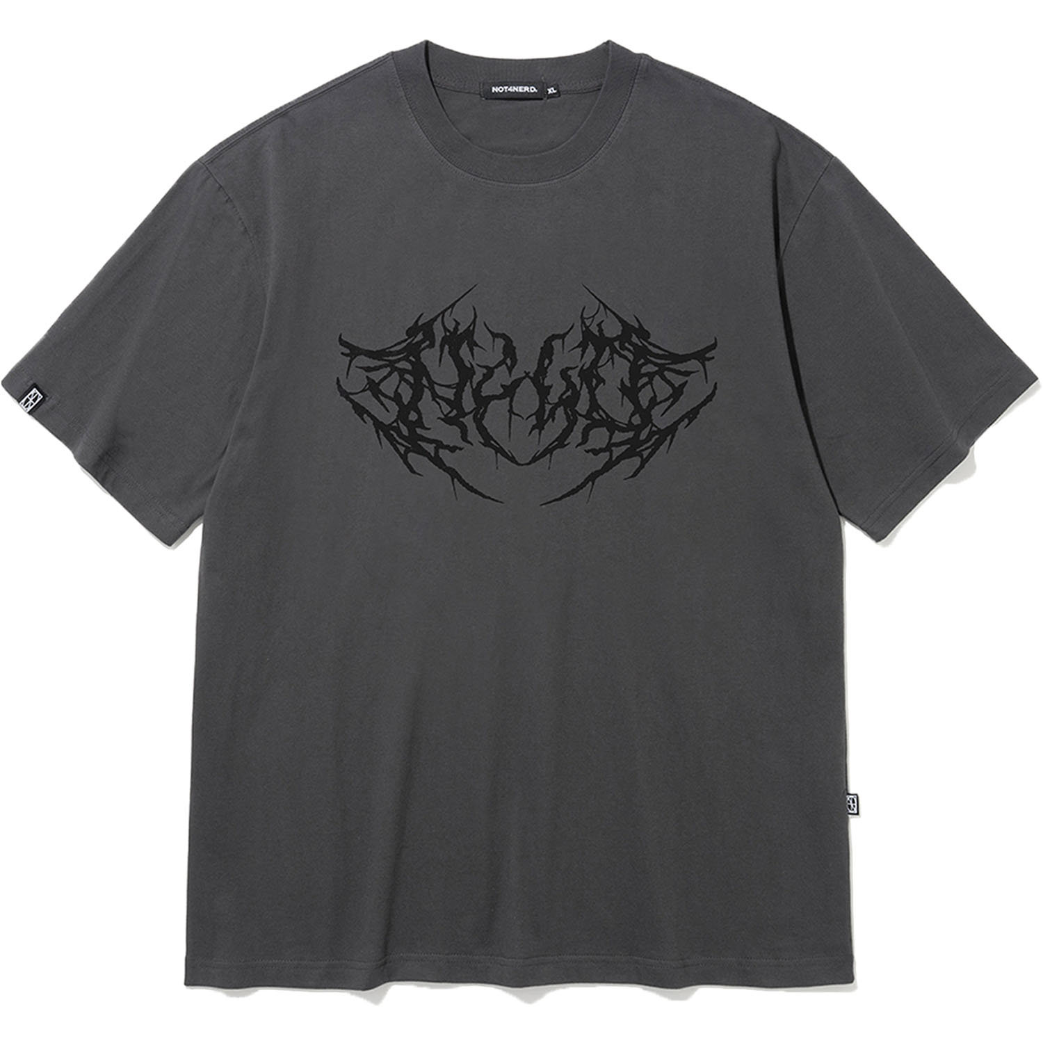 Roots Logo T-Shirts - Charcoal,NOT4NERD
