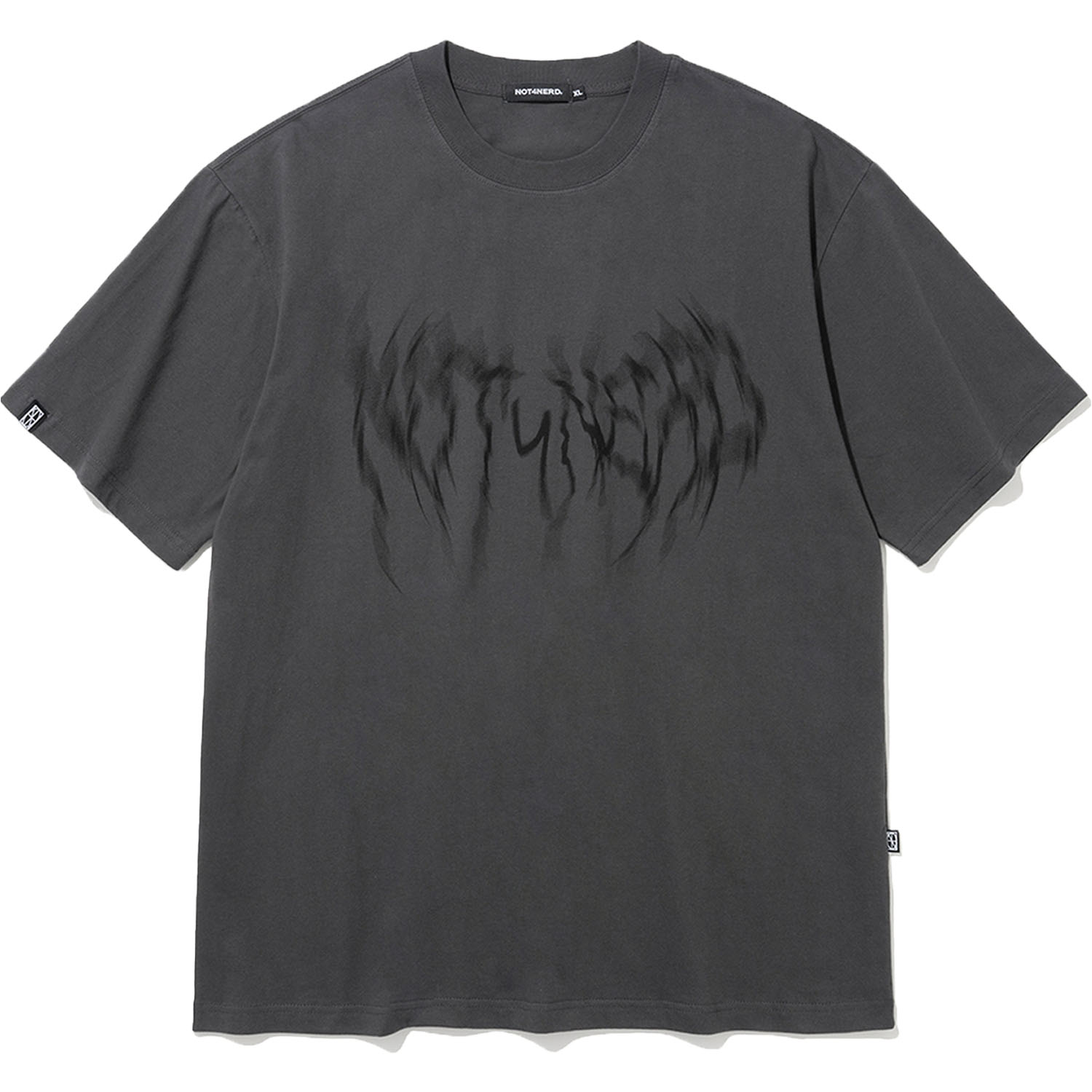 Thunder Blur Logo T-Shirts - Charcoal,NOT4NERD