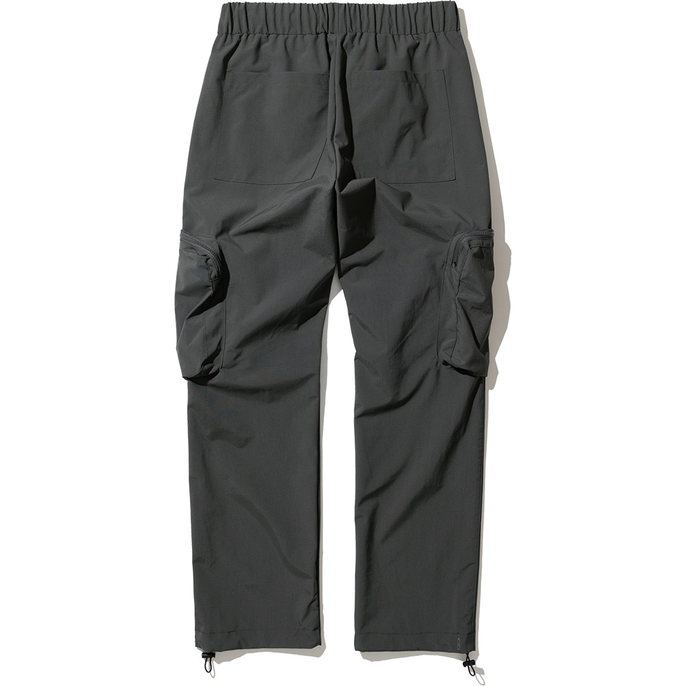 Nylon Utility Zipper Cargo Pants - Charcoal,NOT4NERD