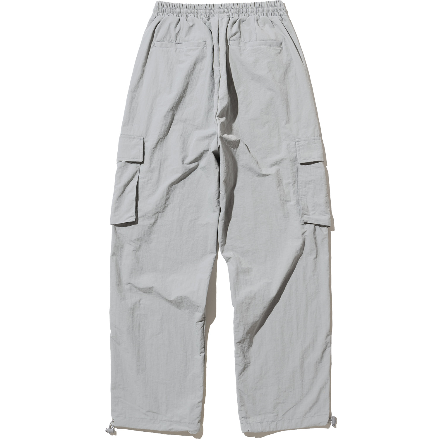 Nylon Cargo Wide Pants - Light Grey,NOT4NERD