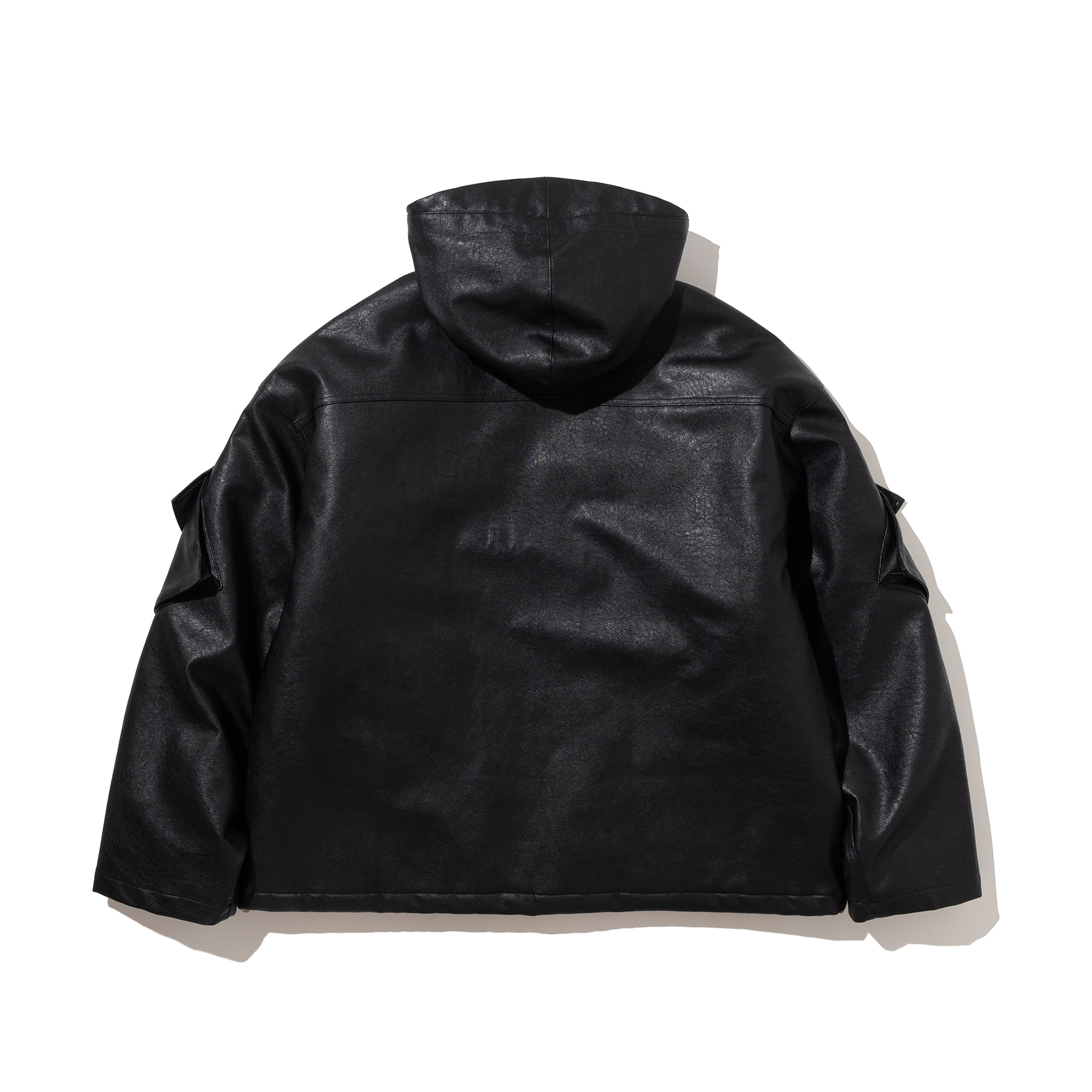 Vegan Leather Field Jacket - Black,NOT4NERD