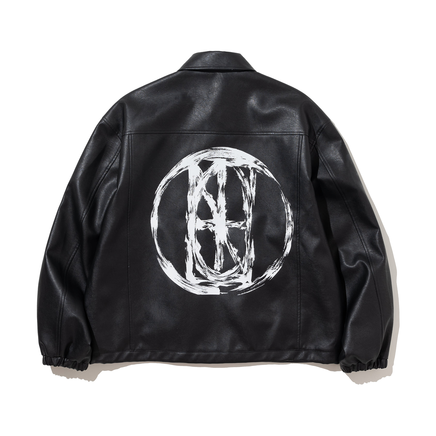 Vegan Leather Single Jacket - Black,NOT4NERD