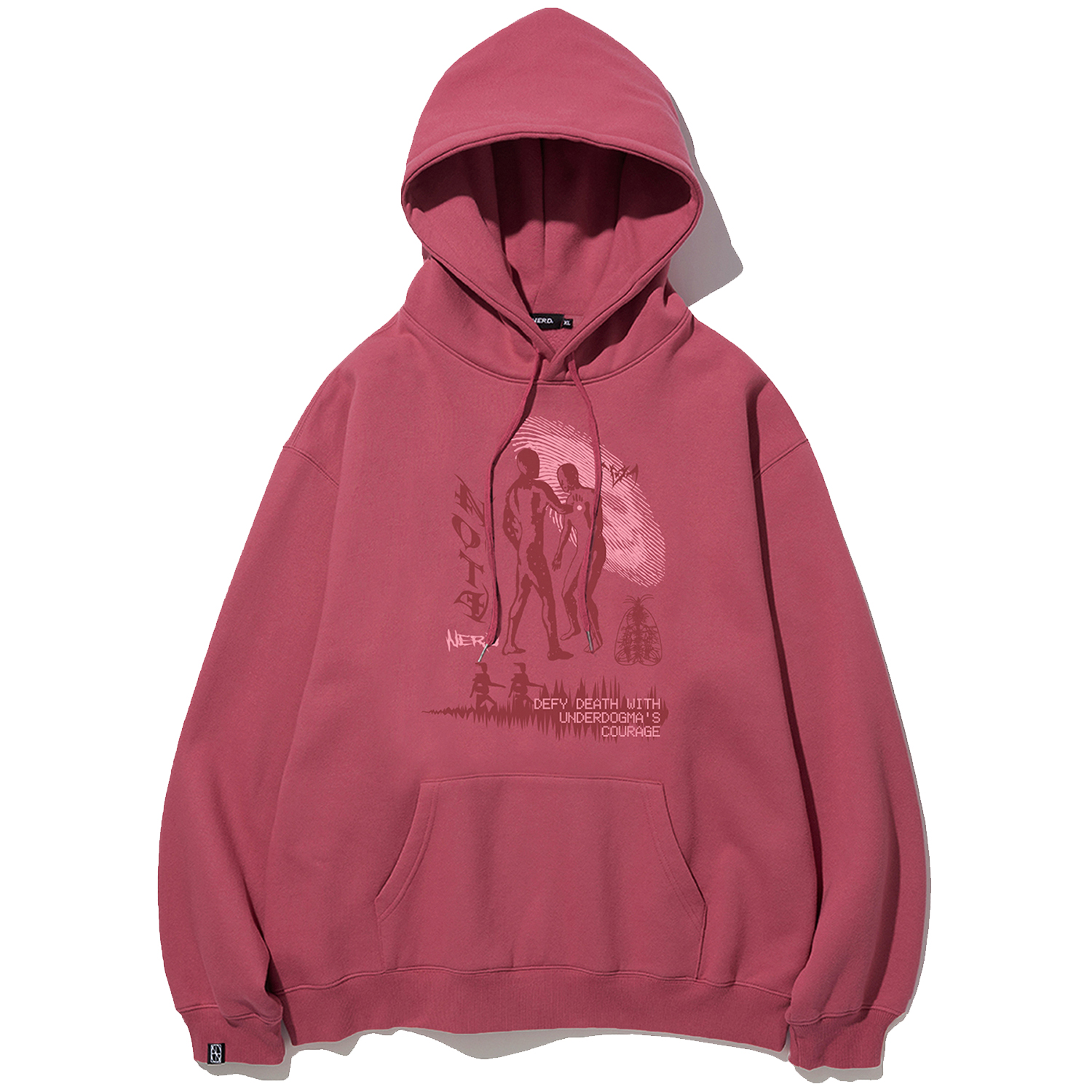 Defy Death Pullover Hood - Pink,NOT4NERD
