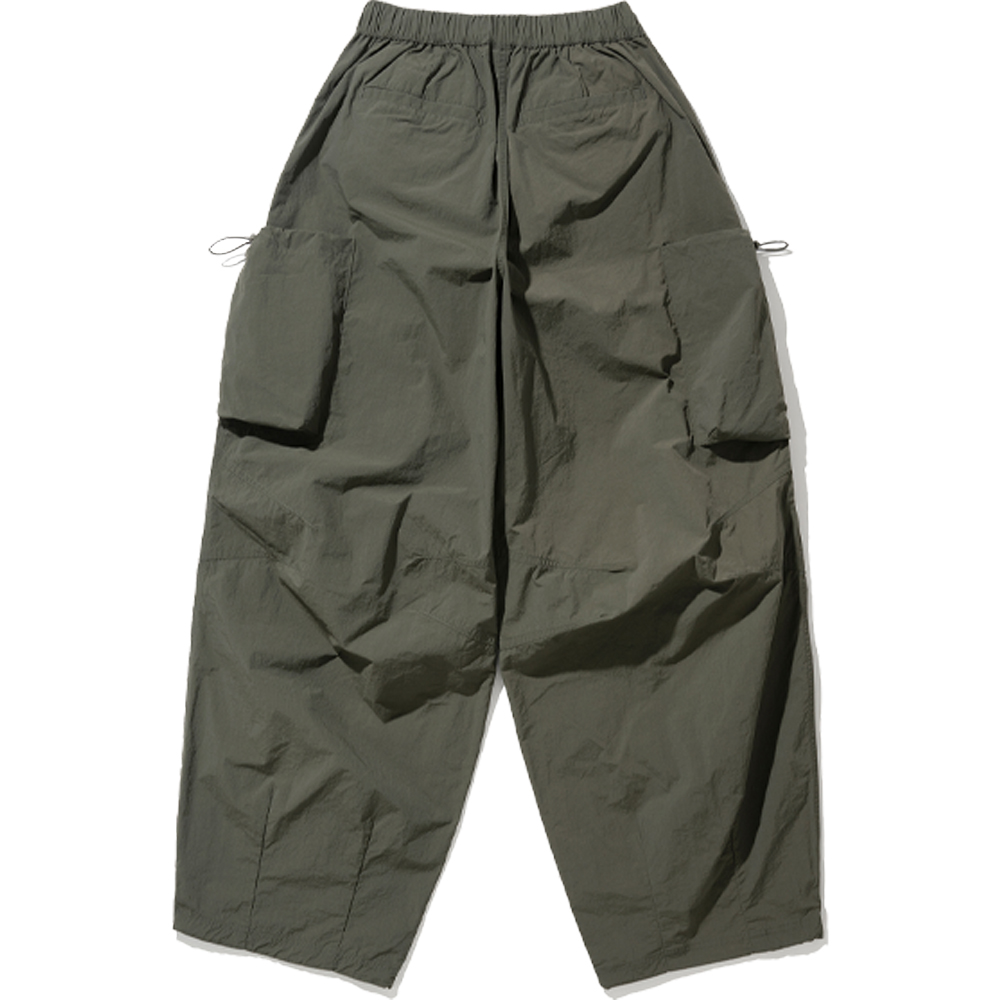 Nylon Big Pocket Parachute Pants -  Khaki,NOT4NERD