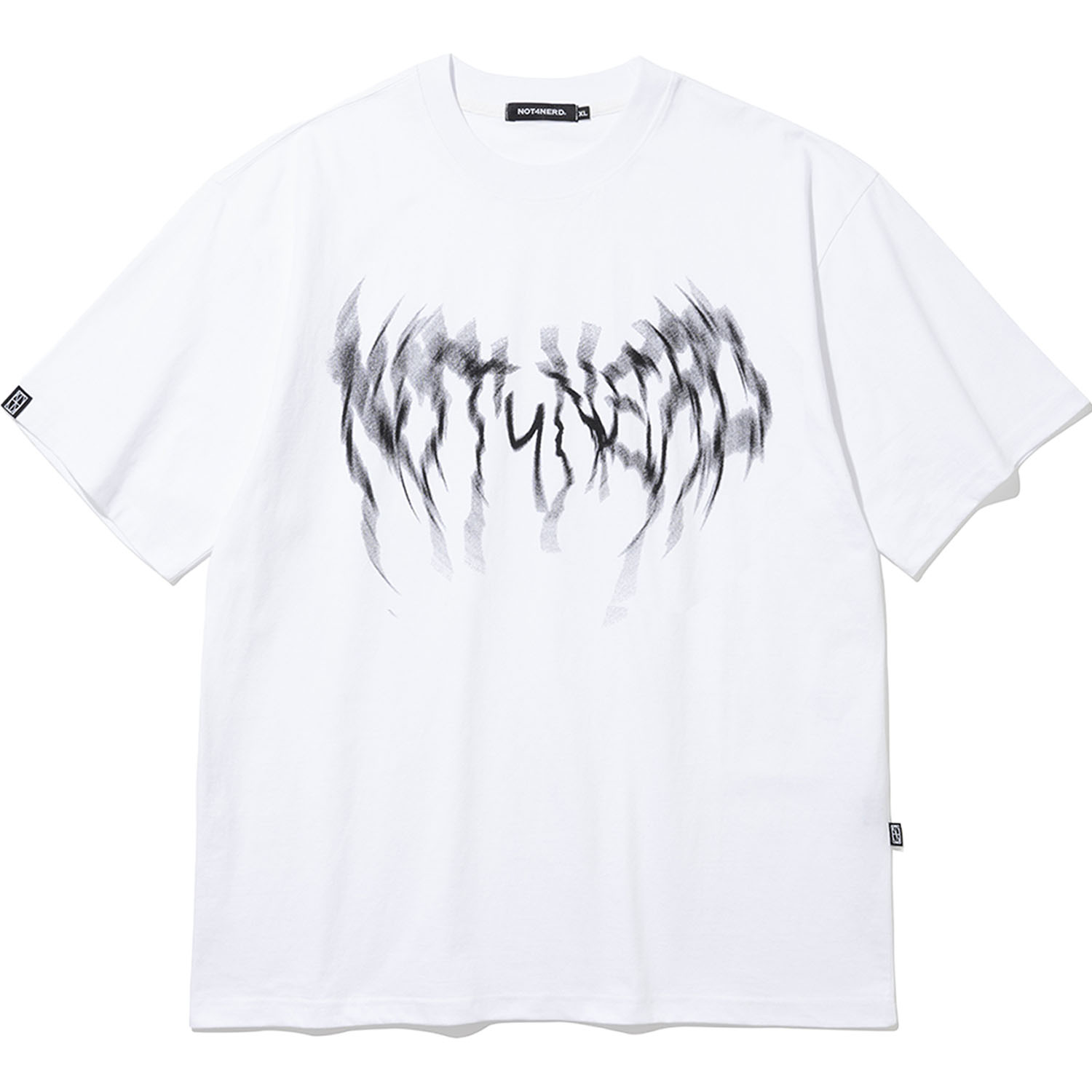 [4월 26일 예약배송] Thunder Blur Logo T-Shirts - White,NOT4NERD