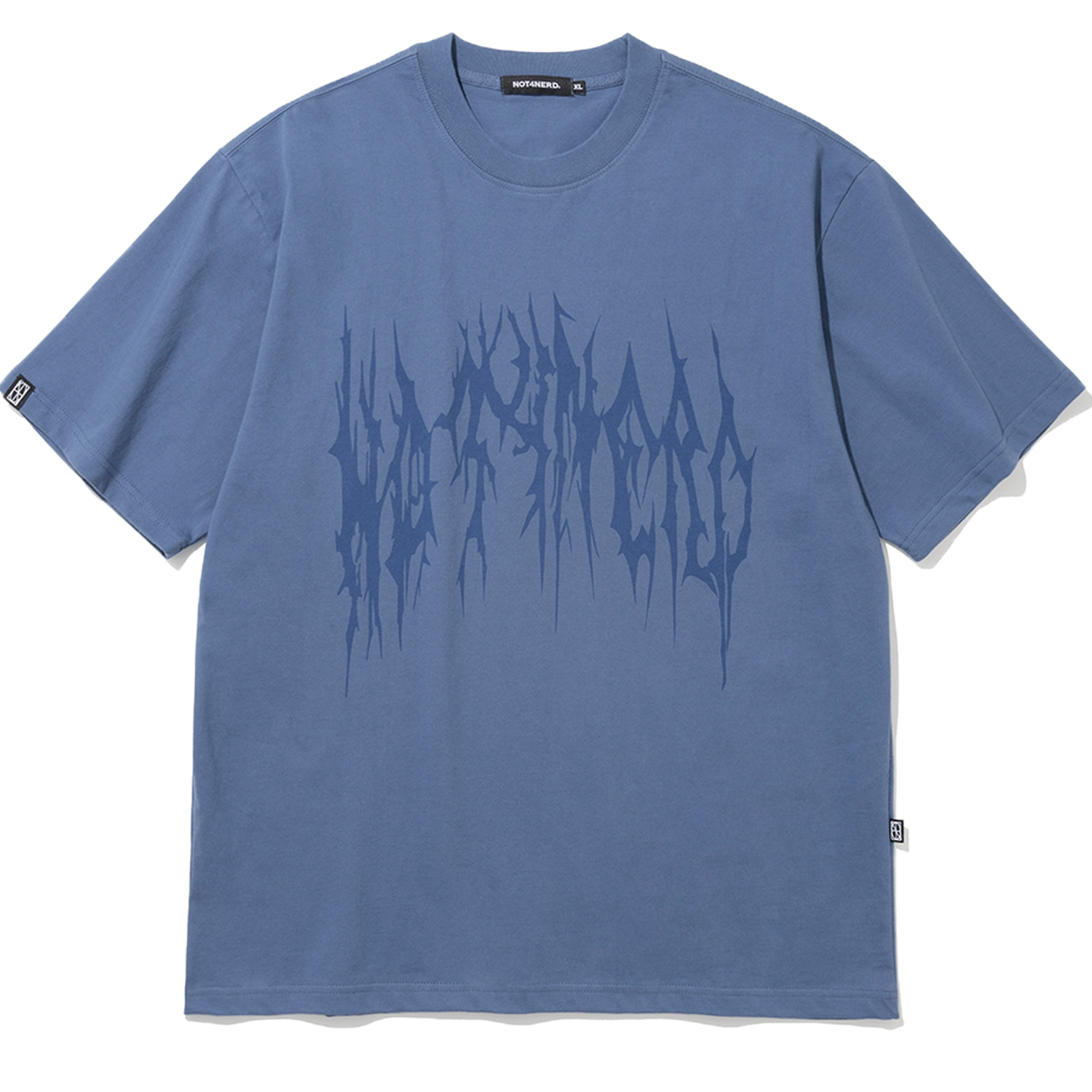 Pointed Logo T-Shirts - Blue,NOT4NERD